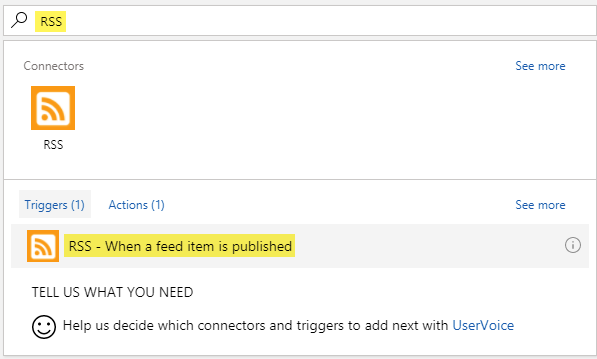 Azure Logic App - Define RSS Connector